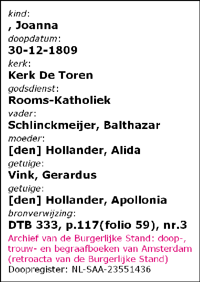 18091230 dp reg Joanna dv BH Schlinckmeijer - A d Hollander